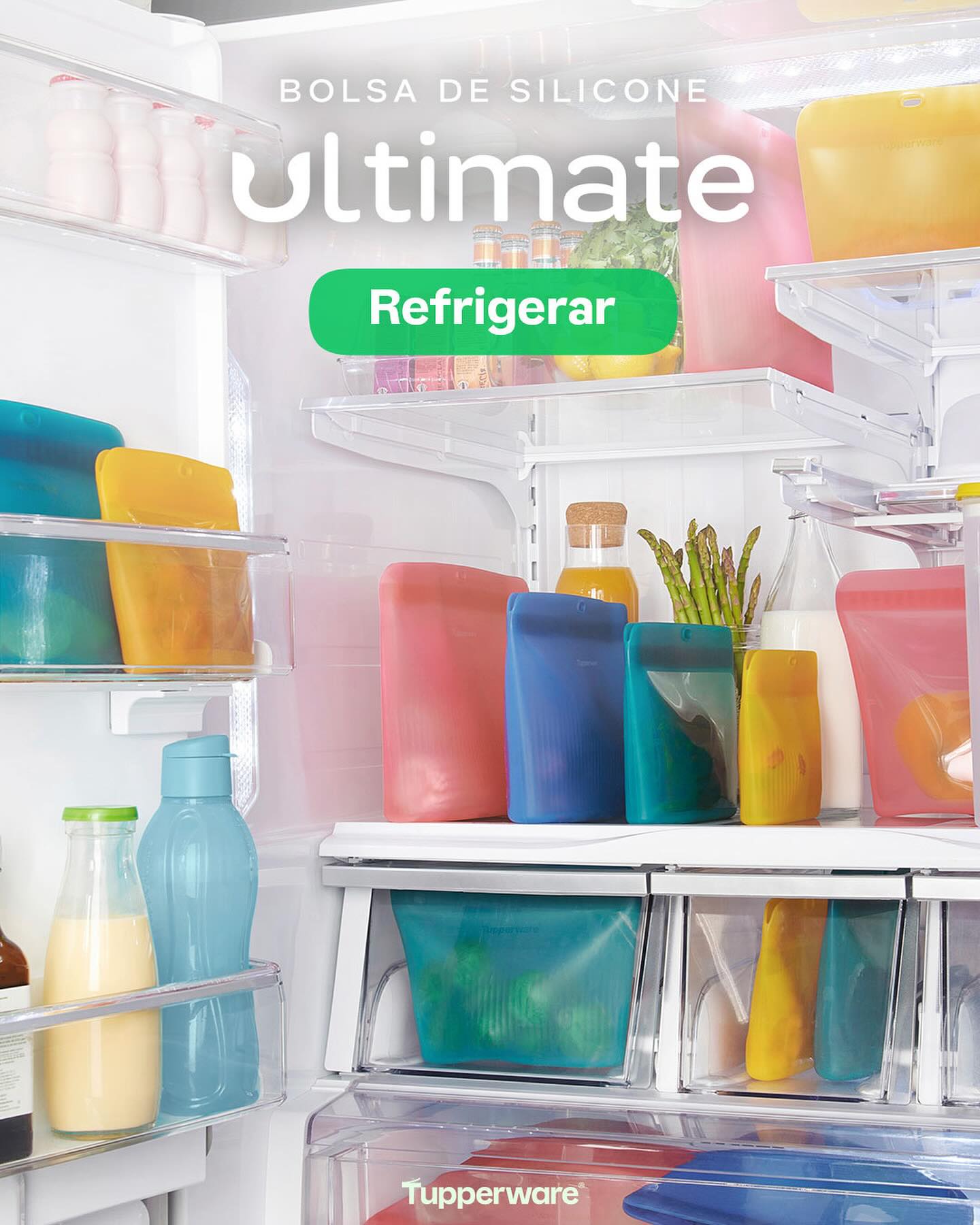 Saco de Silicone Multiuso M Ultimate Verde Tupperware 1L