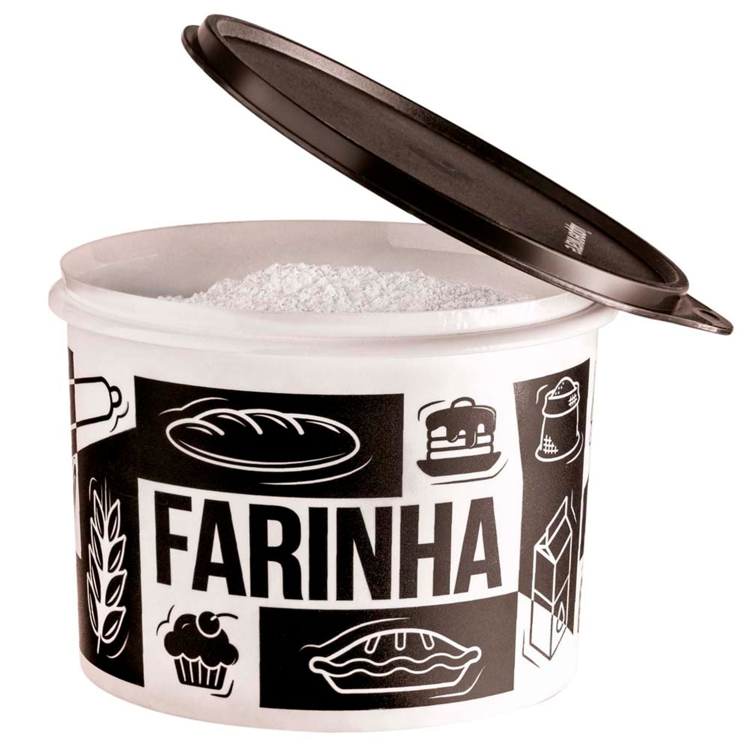 Pote para alimentos Tupper Caixa Farinha Tupperware 1,8Kg Pop Box