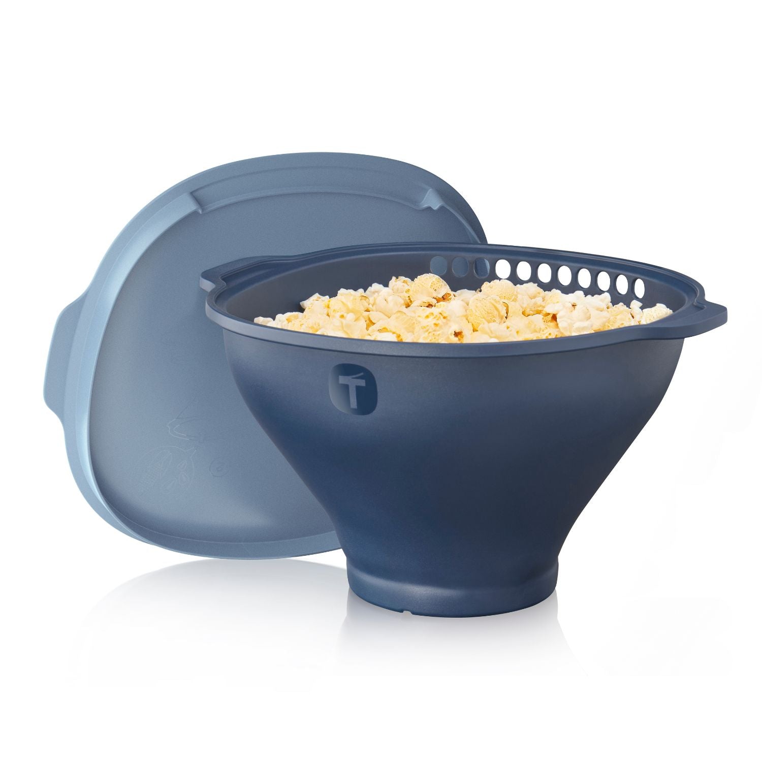 Pipoqueira de Silicone para Micro-Ondas Dobrável Wow Pop Tupperware Azul