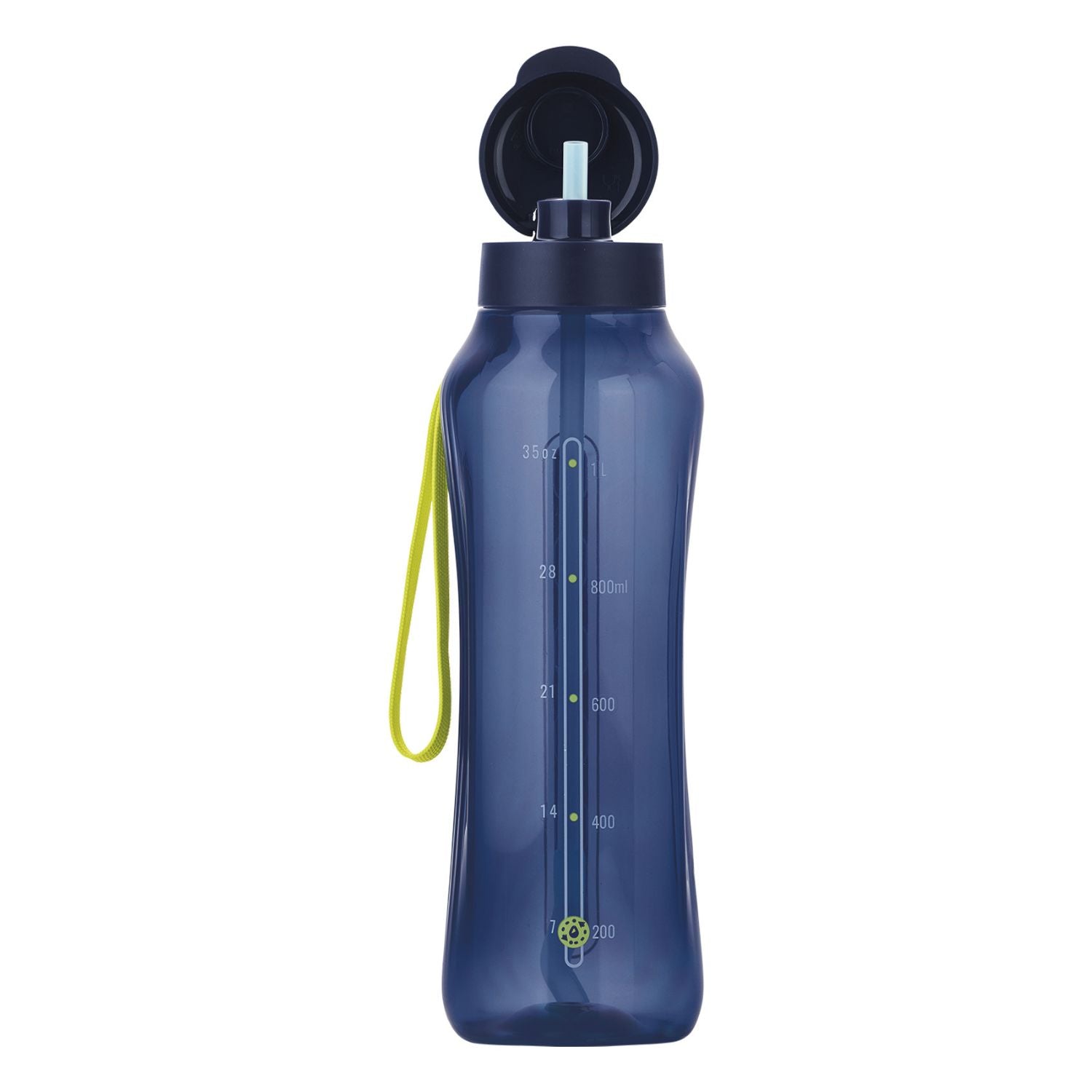 Garrafa de Água Tupperware Aquavibe com Canudo Flexível 1,2L Azul Escuro