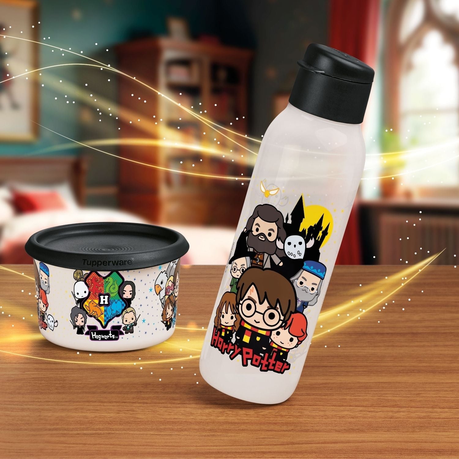 Pote Tupperware Mini Instantânea Mágica Harry Potter 575ml Colorido