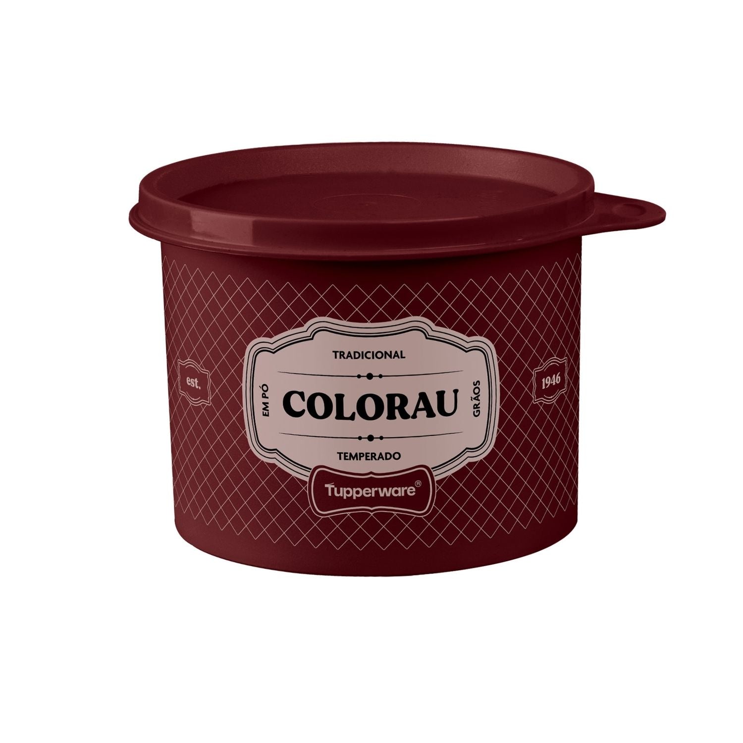 Pote Tupper Redondinha Tupperware Colorau Essences 350g Vinho