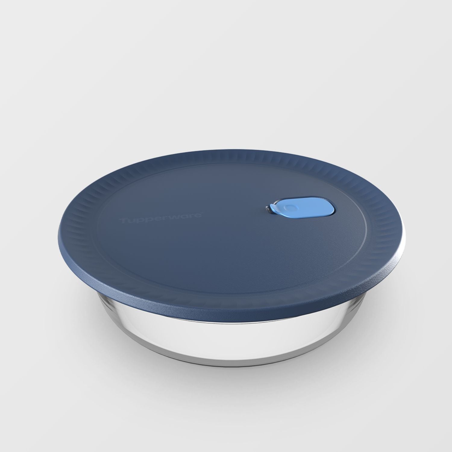 Travessa de Vidro com Tampa Tupperware Vitrea Redonda 1,7L